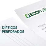 imprimir Dípticos Perforados Estándar ecológicos