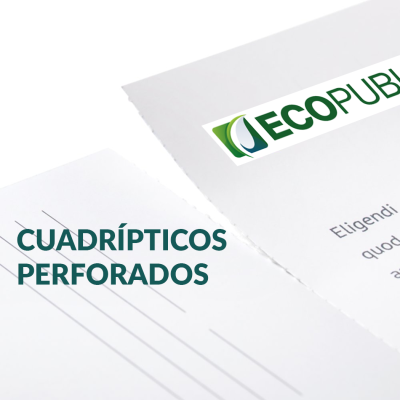 Cuadríptico Perforado Estándar Sostenible PEFC Ecopubli