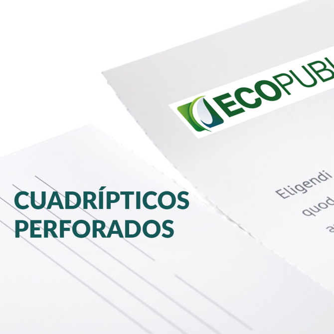 Cuadríptico Perforado Estándar Sostenible PEFC Ecopubli
