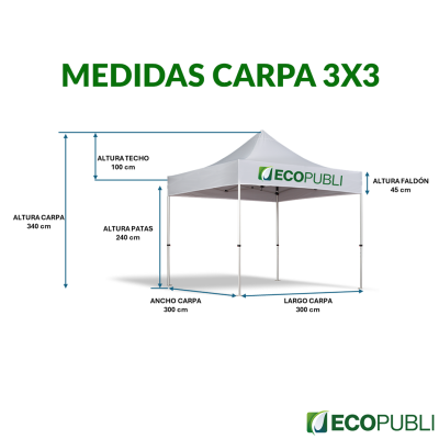 Carpa Ecopubli 3X3m