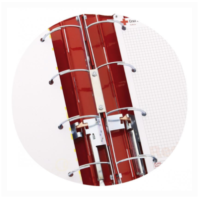 Clasificador Rojo Premium Doble anilla partida A4 ecopubli