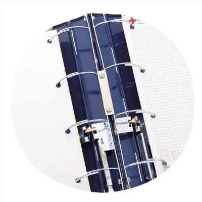 Clasificador Azul Premium Doble anilla partida A4 ecopubli