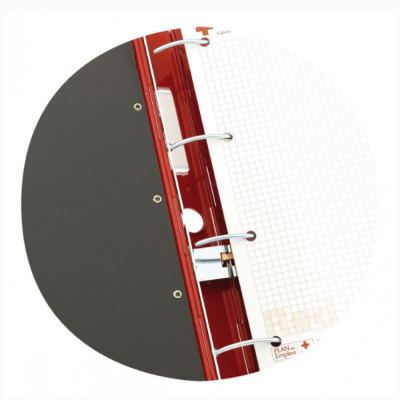 Clasificador Rojo Premium anilla redonda A4 ecopubli