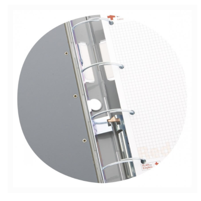 Clasificador Gris Premium anilla redonda A4 ecopubli