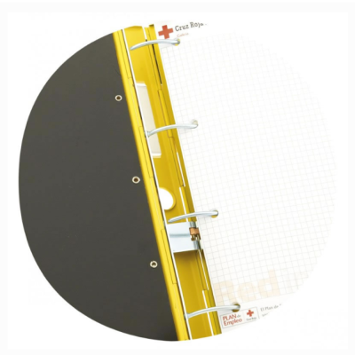 Clasificador Amarillo Premium anilla redonda A4 ecopubli