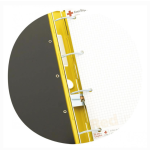 Clasificador Amarillo Premium anilla redonda A4 ecopubli