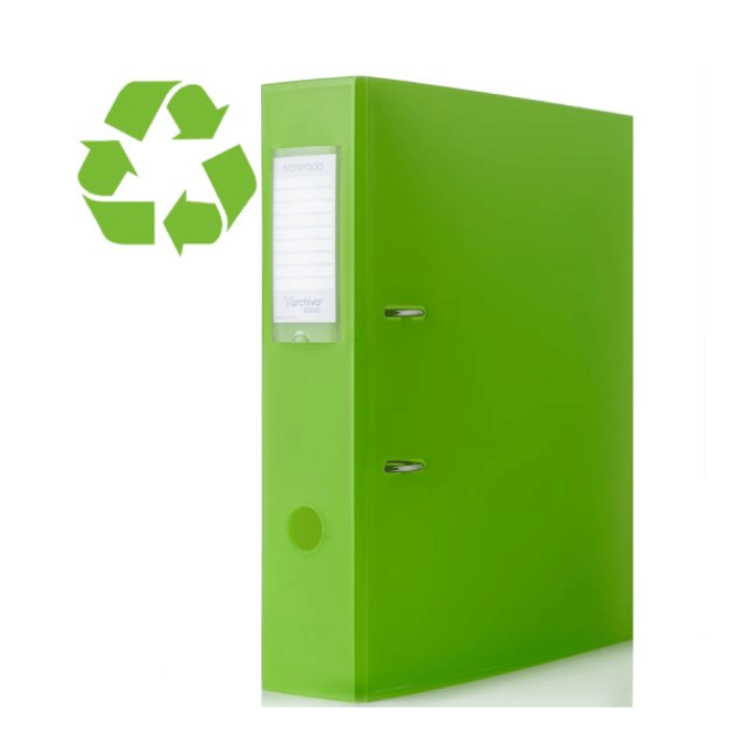 Archivador de Palanca Verde Kiwi Traslúcido A4
