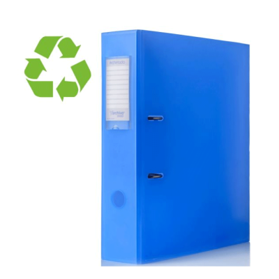 Archivador de Palanca Azul Traslúcido A4