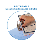 Archivador de Palanca Re-utilizable Traslúcido A4