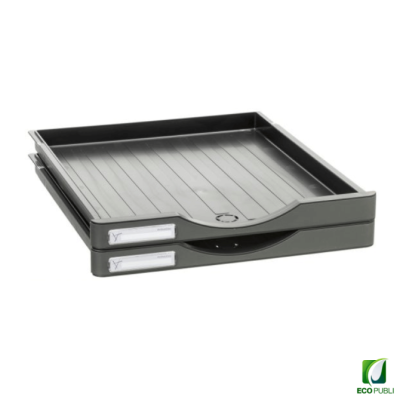 Pack 2 cajones pequeños para estructura A4 grafito