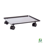 Base metálica pequeña ruedas y freno