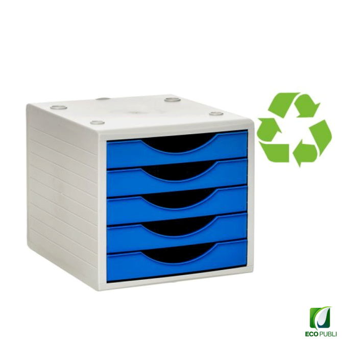 Módulo cinco cajones azul mar