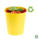 Papelera sostenible 18L amarilla ecopubli