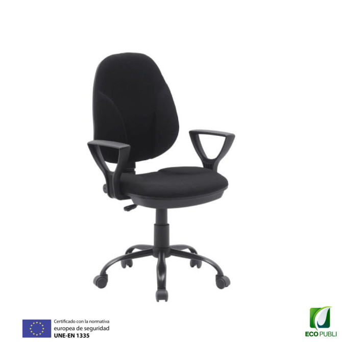 Silla Ergonómica Operativa León Negra