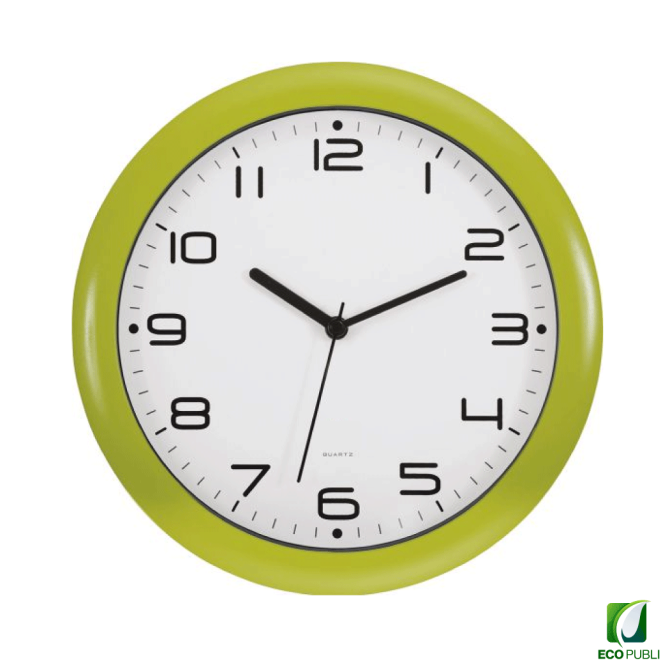 Reloj de Pared Analógico Silencio Verde