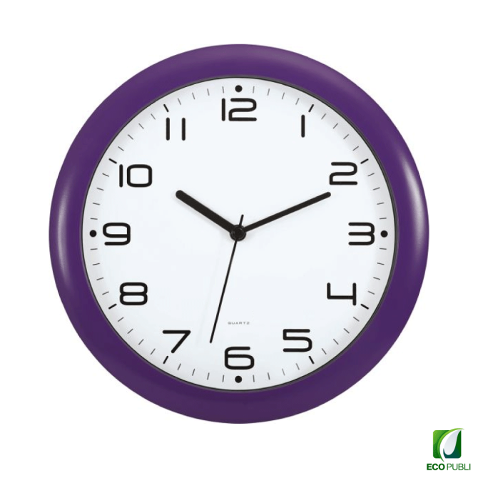 Reloj de Pared Analógico Silencio Malva