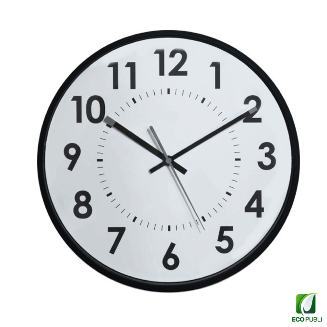 Reloj de Pared Analógico Silencio Up Negro