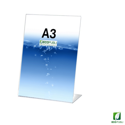 Expositor Sobremesa en Forma de L A3