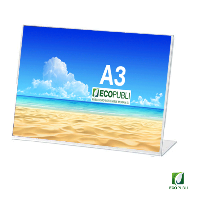 Expositor Sobremesa en Forma de L A3