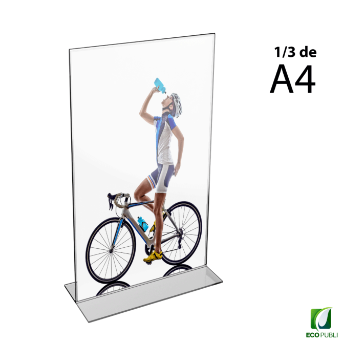 Expositor Sobremesa en Forma de T 1/3 DE A4