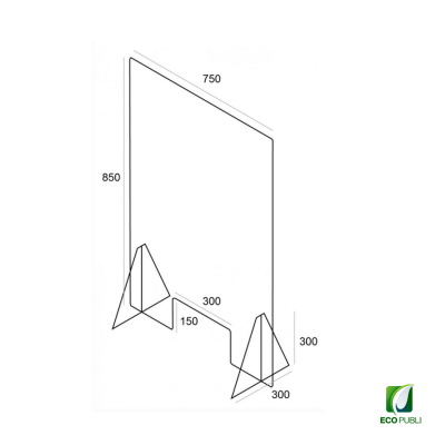 Mampara Protectora Ecopubli 750X850 mm