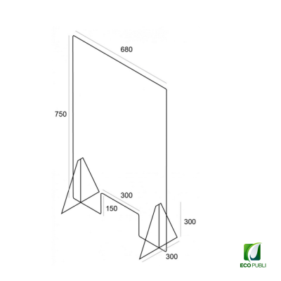 Mampara Protectora Ecopubli 680X750 mm
