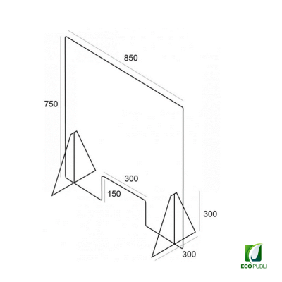Mampara Protectora Ecopubli 850X750 mm