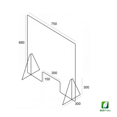 Mampara Protectora Ecopubli 750X680 mm