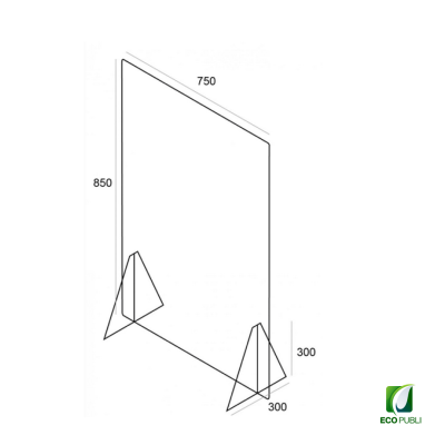 Mampara Protectora Ecopubli 750X850 mm