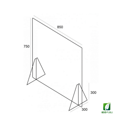 Mampara Protectora Ecopubli 850X750 mm