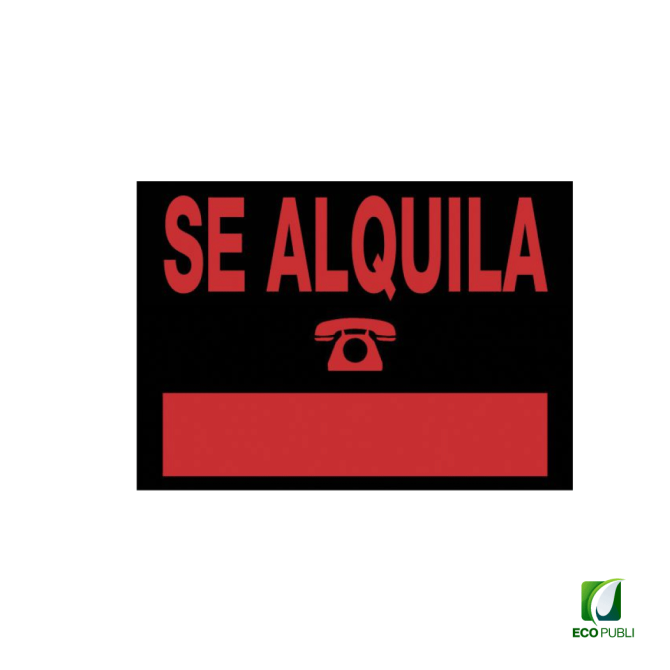 Cartel Informativo SE ALQUILA 700x500 mm