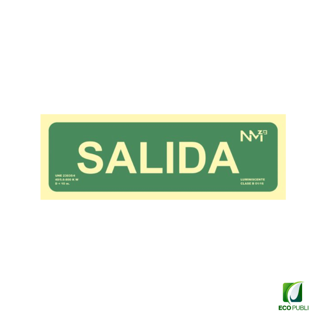 Pack dos Señales SALIDA 300X105 mm