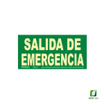 Señal de Seguridad Salida de Emergencia 320X160 mm