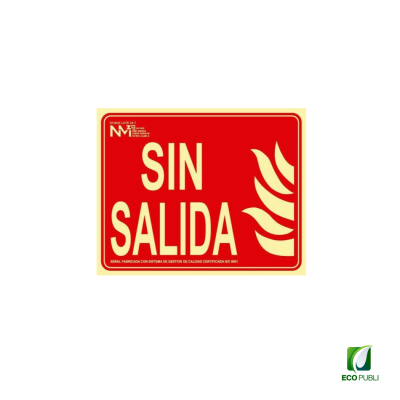 Señal de Incendio Sin Salida 200X250 mm