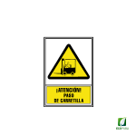 Señal de Aviso Atención Paso de Carretilla 210X297 mm