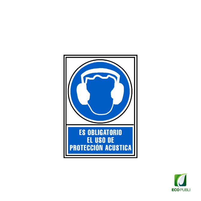 Señal de Obligación Uso de Protección Acústica 210X297 mm