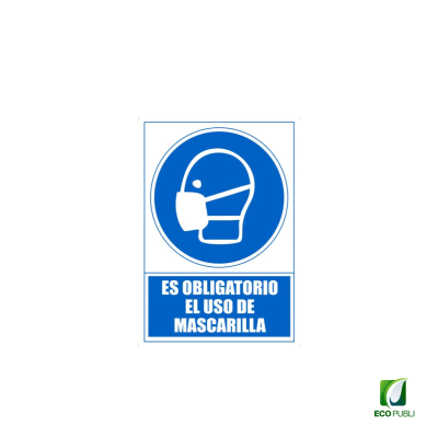 Señal de Obligación Uso Mascarilla  210X297 mm