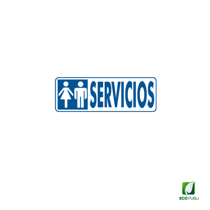 Señal Adhesiva Servicios 175x65 mm