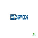 Señal Adhesiva Servicios 175x65 mm