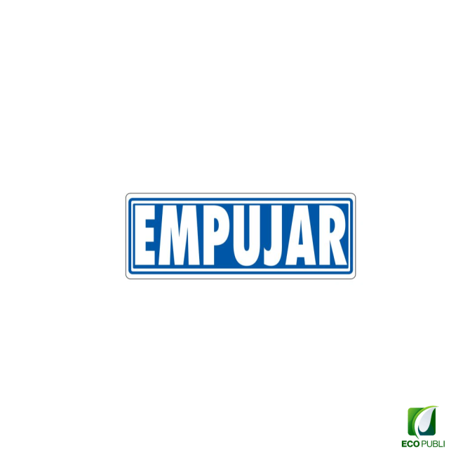 Señal Adhesiva Empujar 175x65 mm