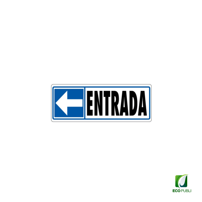 Señal Adhesiva Entrada Izquierda 175x65 mm