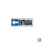Señal Adhesiva Entrada Izquierda 175x65 mm