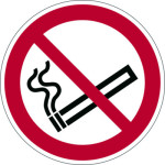 Adhesivo Prohibición PROHIBIDO FUMAR Diámetro 430mm Rojo