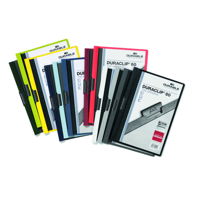 Carpeta con Pinza DURACLIP 60 A4 Colores Surtidos