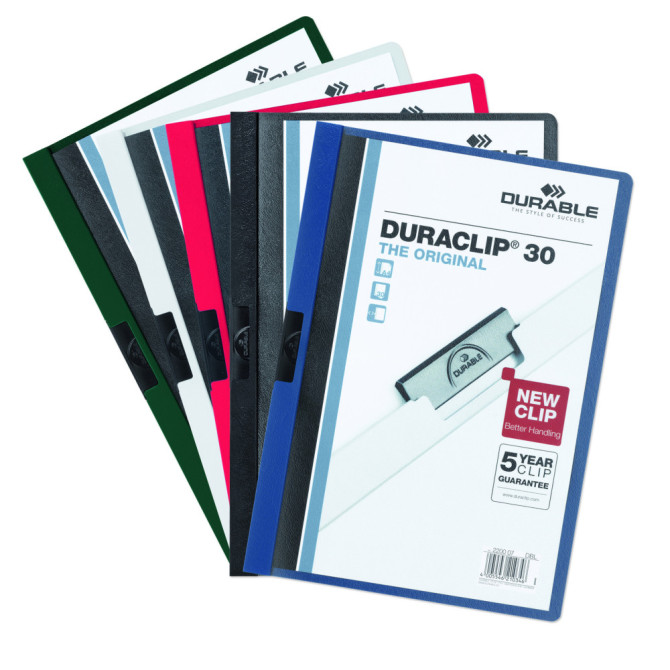 Carpeta con Pinza DURACLIP 30 A4 Colores Surtidos