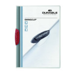 Carpeta con Pinza SWINGCLIP 30 A4 Transparente Roja