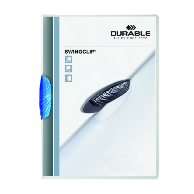Carpeta con Pinza SWINGCLIP 30 A4 Transparente Azul