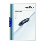 Carpeta con Pinza SWINGCLIP 30 A4 Transparente Azul Oscuro