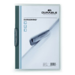 Carpeta con Pinza DURASWING 30 A4 Transparente Grafito