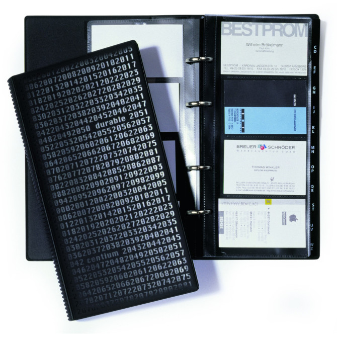 Tarjetero Anillas VISIFIX CENTIUM 200 Negro